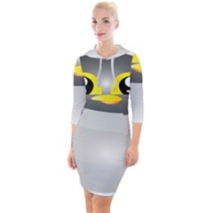 Cute Penguin Animal Quarter Sleeve Hood Bodycon Dress by Sudhe