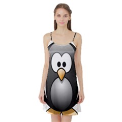 Penguin Birds Aquatic Flightless Satin Night Slip by Sudhe