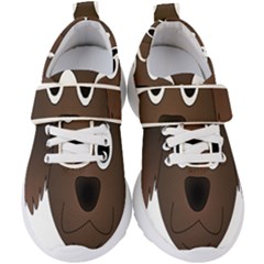 Dog Pup Animal Canine Brown Pet Kids  Velcro Strap Shoes by Sudhe