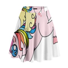 Unicorn Arociris Raimbow Magic High Waist Skirt by Sudhe