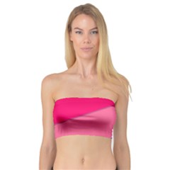 Geometric Shapes Magenta Pink Rose Bandeau Top by Sudhe