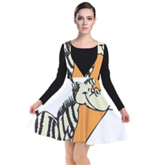 Zebra Animal Alphabet Z Wild Plunge Pinafore Dress by Sudhe