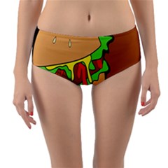 Burger Double Reversible Mid-waist Bikini Bottoms by Sudhe