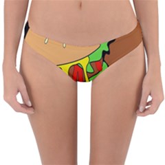 Burger Double Reversible Hipster Bikini Bottoms by Sudhe