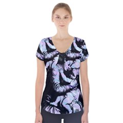 Mother Mary Short Sleeve Front Detail Top by snowwhitegirl