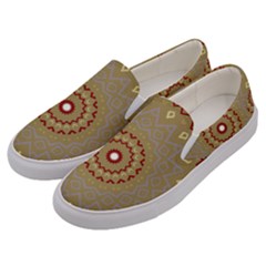 Mandala Art Ornament Pattern Men s Canvas Slip Ons by Sudhe