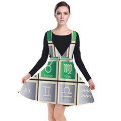 Set Of The Twelve Signs Of The Zodiac Astrology Birth Symbols Plunge Pinafore Dress by Sudhe