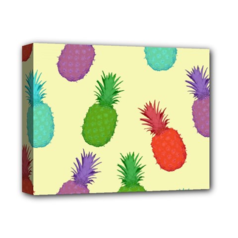 Colorful Pineapples Wallpaper Background Deluxe Canvas 14  X 11  (stretched) by Sudhe