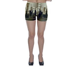 Architecture City House Skinny Shorts by Sudhe