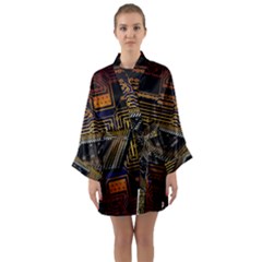 Processor Cpu Board Circuits Long Sleeve Kimono Robe by Sudhe