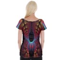 Abstract Abstracts Geometric Cap Sleeve Top View2