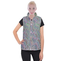 Psychedelic Background Women s Button Up Vest by Sudhe