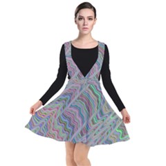 Psychedelic Background Plunge Pinafore Dress by Sudhe