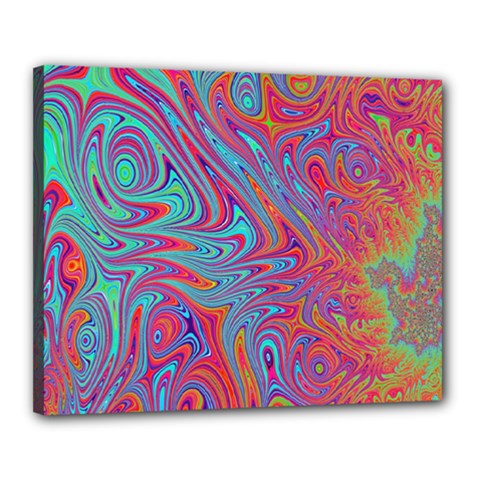 Fractal Bright Fantasy Design Canvas 20  X 16  (stretched) by Sudhe