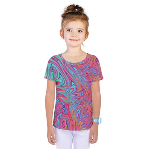 Fractal Bright Fantasy Design Kids  One Piece Tee by Sudhe