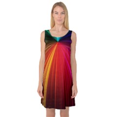 Background Color Colorful Rings Sleeveless Satin Nightdress by Sudhe