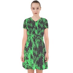 Green Etched Background Adorable In Chiffon Dress by Sudhe