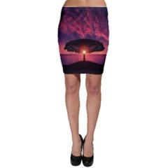 Flight Landscape Nature Sky Bodycon Skirt by Sudhe