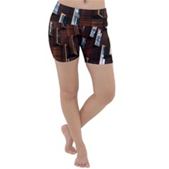 Abstract Architecture Building Business Lightweight Velour Yoga Shorts by Sudhe