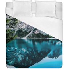 Daylight Forest Glossy Lake Duvet Cover (california King Size) by Sudhe