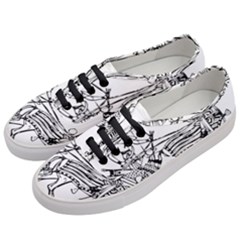 Line Art Drawing Ancient Chariot Women s Classic Low Top Sneakers by Sudhe