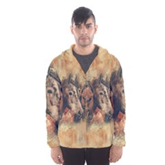 Head Horse Animal Vintage Hooded Windbreaker (men) by Sudhe