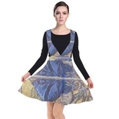 Mosaic Painting Glass Decoration Plunge Pinafore Dress by Sudhe