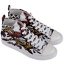 Transparent Background Bird Women s Mid-Top Canvas Sneakers View3