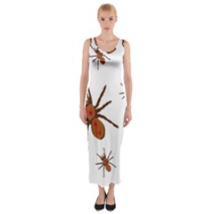 Nature Insect Natural Wildlife Fitted Maxi Dress by Sudhe