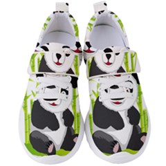 Giant Panda Bear Women s Velcro Strap Shoes by Sudhe