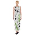 Giant Panda Bear Bamboo Icon Green Bamboo Fitted Maxi Dress View2