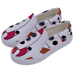 Rocket Cartoon Kids  Canvas Slip Ons by Sudhe