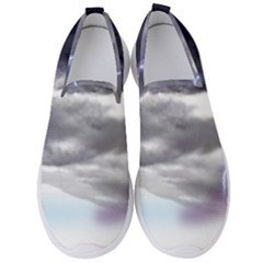 Thunder And Lightning Weather Clouds Painted Cartoon Men s Slip On Sneakers by Sudhe