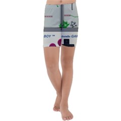 Game Boy White Kids  Lightweight Velour Capri Yoga Leggings by Sudhe