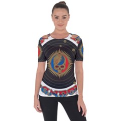 The Grateful Dead Shoulder Cut Out Short Sleeve Top by Sudhe