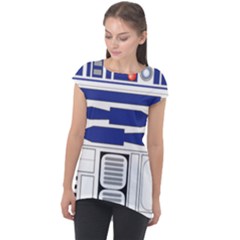 R2 Series Astromech Droid Cap Sleeve High Low Top by Sudhe