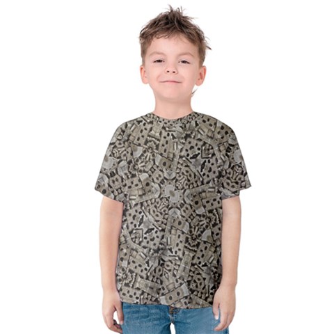 Cyber Punk Pattern Design Kids  Cotton Tee by dflcprintsclothing