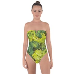 Garden Of The Phoenix Tie Back One Piece Swimsuit by Riverwoman