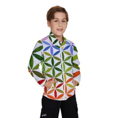 Mandala Rainbow Colorful Reiki Windbreaker (kids) by Pakrebo