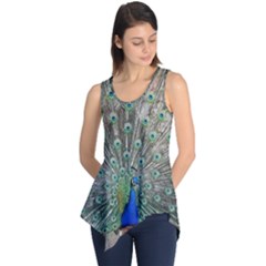 Peacock Bird Animal Feather Sleeveless Tunic by Pakrebo