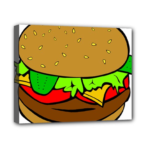 Hamburger Cheeseburger Fast Food Canvas 10  X 8  (stretched) by Sudhe