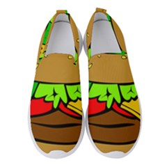 Hamburger Cheeseburger Fast Food Women s Slip On Sneakers by Sudhe