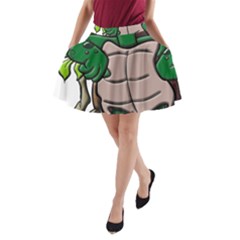 Amphibian Animal Cartoon Reptile A-line Pocket Skirt by Sudhe