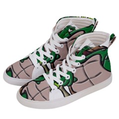 Amphibian Animal Cartoon Reptile Men s Hi-top Skate Sneakers by Sudhe