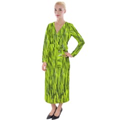 Agricultural Field   Velvet Maxi Wrap Dress by rsooll