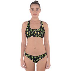 St Patricks Day Pattern Cross Back Hipster Bikini Set by Valentinaart