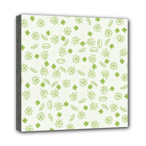 St Patricks Day Pattern Mini Canvas 8  X 8  (stretched) by Valentinaart