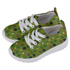 St Patricks Day Pattern Kids  Lightweight Sports Shoes by Valentinaart