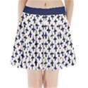 Pattern Ink blue navy Crosses Grunge Flesh And Navy Pattern Ink Crosses Grunge Flesh beige background Pleated Mini Skirt View1