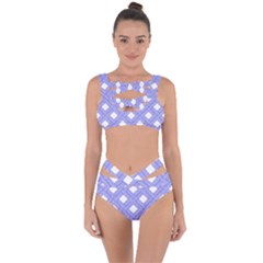 Textile Cross Seamless Pattern Bandaged Up Bikini Set  by Pakrebo